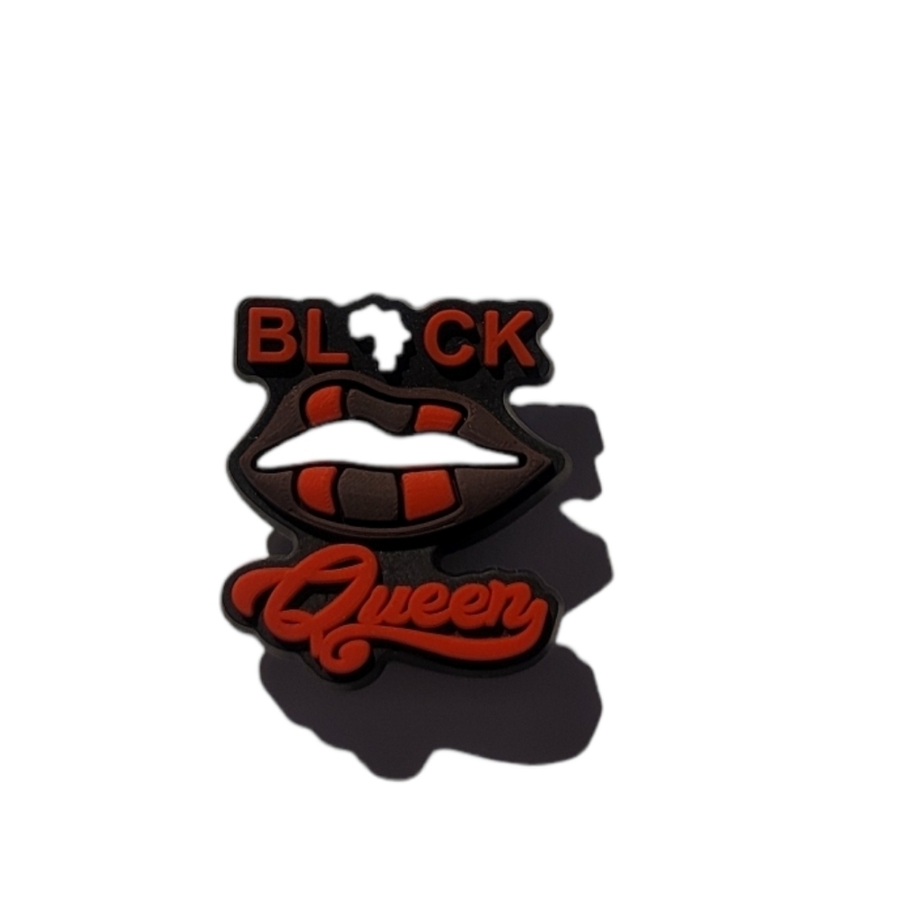Black African Queen Croc Charm